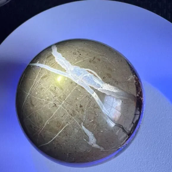 Septarian Crystal‎ Sphere with UV Reaction (#2) - Picture 7 of 14